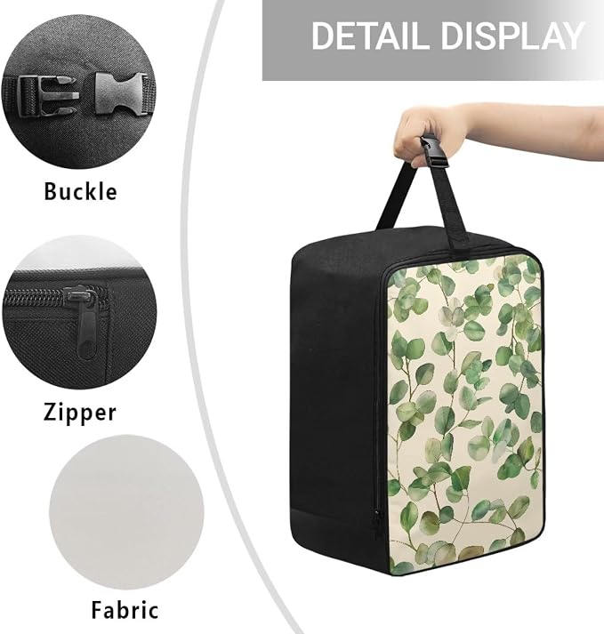 Green Leaves Portable Steamer Storage Bag Lightweight Irons Carrying Case - Image 4