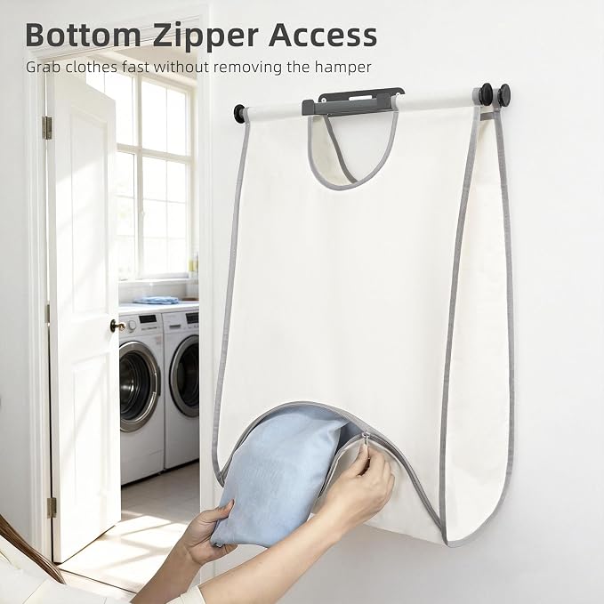 STORAGE MANIAC Wall Mount Laundry Hamper, Hanging Laundry Bag - Image 6