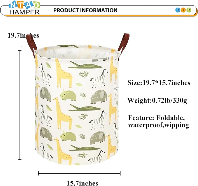 Kids Laundry Hamper, Baby Nursery Hamper, Waterproof Storage Bin, Clothes - Image 6