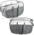 2 Pcs Collapsible Laundry Baskets, Tear Proof Pop Up Hamper by BATTOO