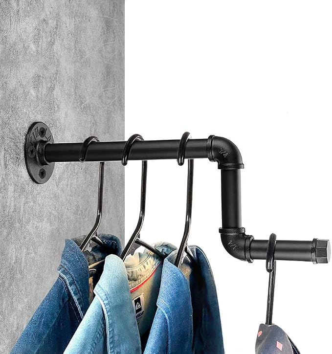 Sumnacon 15.3 Inch Industrial Pipe Clothes Bar - Image 5