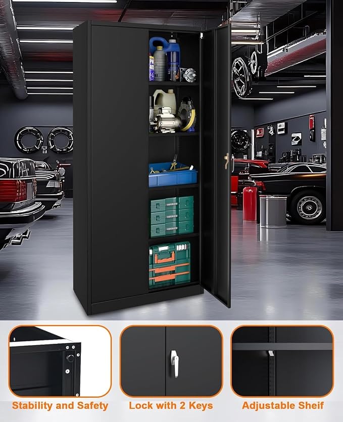 71 Inch Tall Metal Storage Cabinet - Image 7