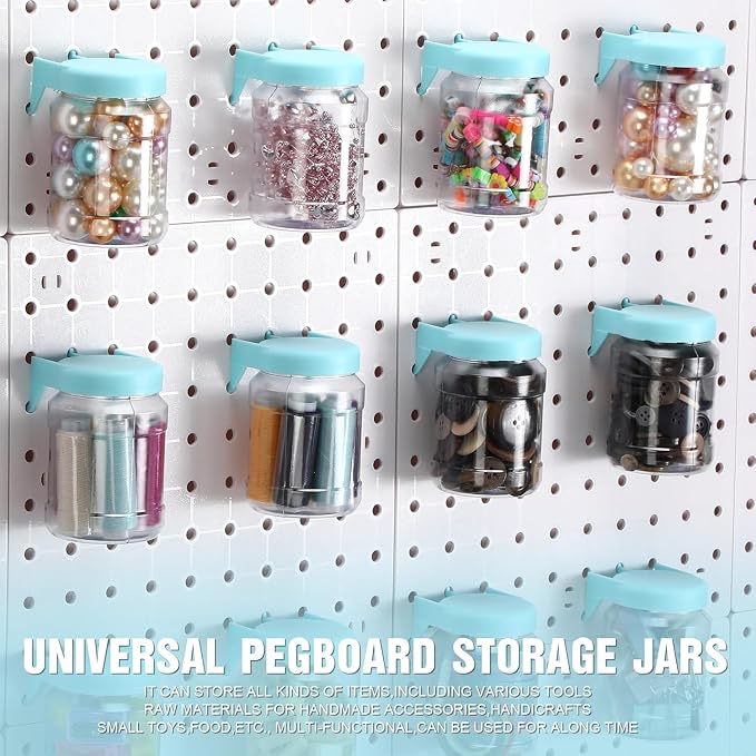 Unittype 20 Set Pegboard Organizer Accessories Peg Boards Jars - Image 5