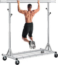Heavy Duty Clothes Rack Load 630 lbs, Metal Rolling Clothing Rack by Gewudraw