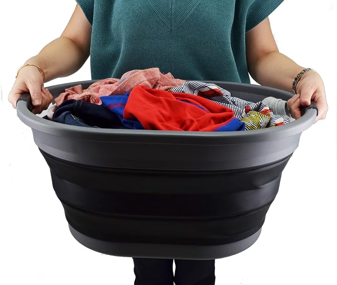 SAMMART 32L Collapsible Plastic Laundry Basket - Image 8