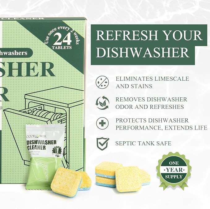 24PCS Dishwasher Cleaner and Deodorizer Tablets - Image 4