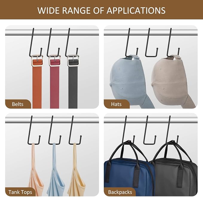 ZEDODIER 15 Pack Purse Hanger Closet, Bag Organizer Purse Hooks - Image 6