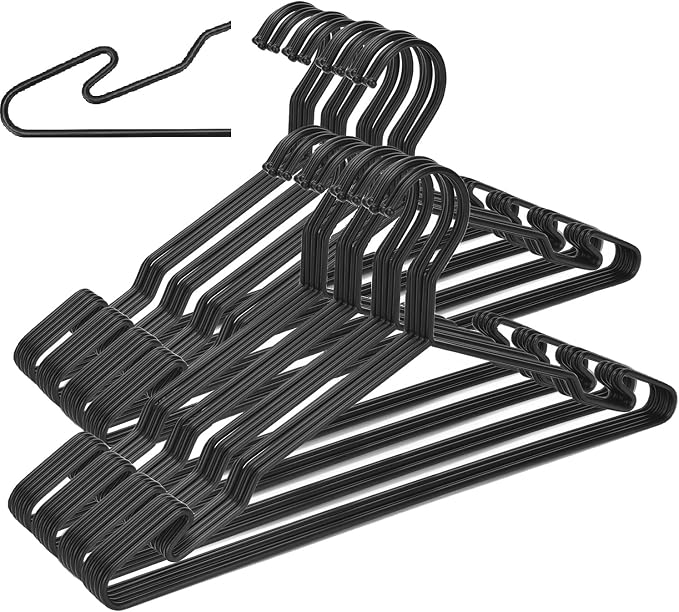 Heavy Duty Metal Hangers with Unique Hook Design Durable & Sturdy Coat Hangers by MLMDLux
