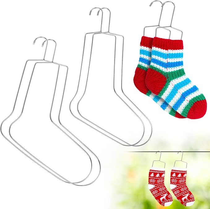 3 Pairs of 8in/9in/10in Sock Blockers Stainless Steel Blockers Drying Hanger by FACULX