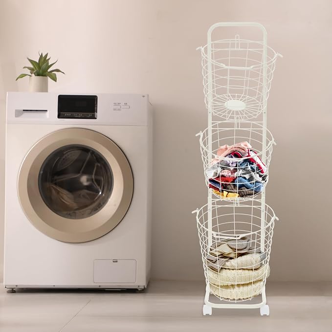 3 Tiered Storage Basket Laundry Basket - Image 3