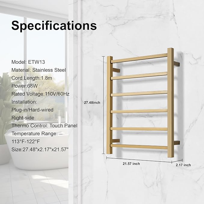 Electric Heated Towel Warmer - Image 3
