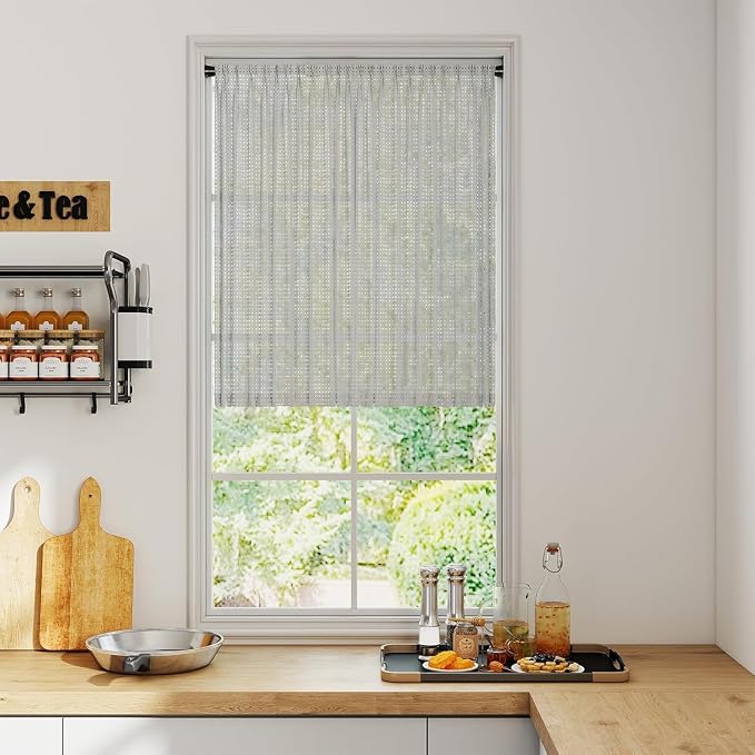 2PCS Small Tension Curtain Rod 27 to 38 Inch, Loaded Expandable Spring Curtain - Image 4