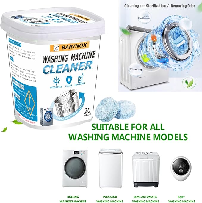 Bundle - Washing Machine Cleaner Tablets & 7 oz Mold Remover Gel | Deep Cleaning - Image 5
