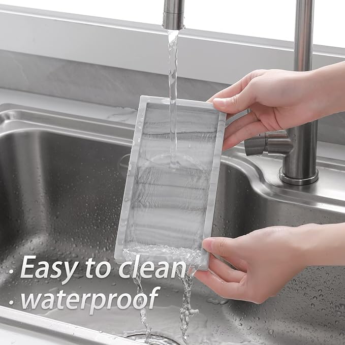 Bathroom Tray, Small Vanity Tray Silicone Soap Dish Sponge Holder Kitchen Sink - Image 7