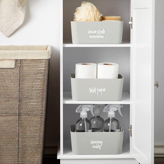 Talented Kitchen Bathroom Organization Labels White Script - Image 5