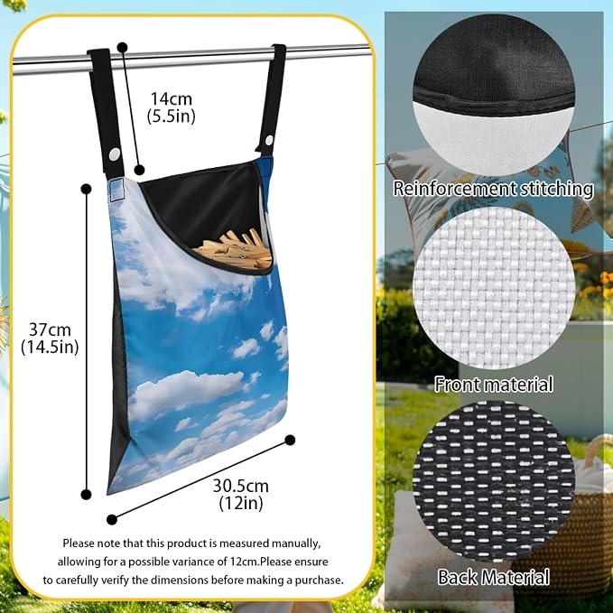 Cloud Clothespin Bag Holder Multi Purpose Hanging Storage Dust-Proof Pin - Image 6
