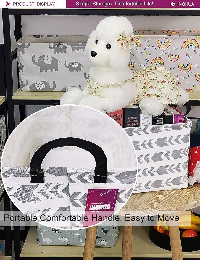 Rectangular Storage Basket Fabric Organizer Bin - Image 5