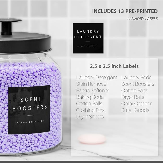 Glass Laundry Room Organization and Storage Set Containers - Image 4