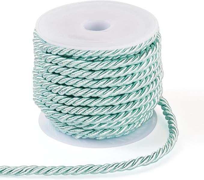 5.4 Yards/Roll Twisted Cord Trim Rope 3mm Polyester Braided Satin Twine Cord by Spritewelry