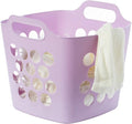 Flexible Plastic Carry Laundry Basket Holder Square Storage Hamper by Basicwise