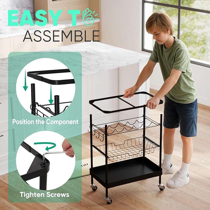 Sekey Rolling Kitchen Cart - Image 3