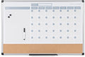 MasterVision Magnetic Dry Erase Monthly Calendar Planner Push Pin Corkboard by MasterVision