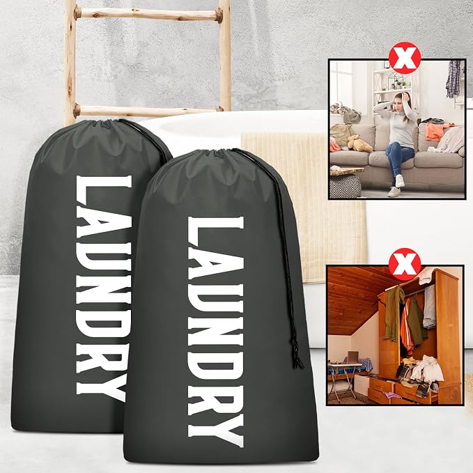 Laundry Bag, Travel Laundry Bag Machine Washable Dirty Clothes Organizer - Image 8