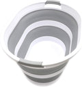 SAMMART 34L Collapsible Plastic Laundry Basket-Oval Tub/Basket-Foldable Storage by SAMMART