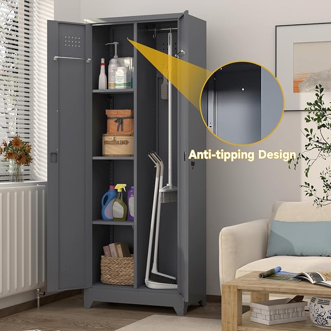 GREATMEET 65'' Metal Utility Storage Cabinet - Image 7