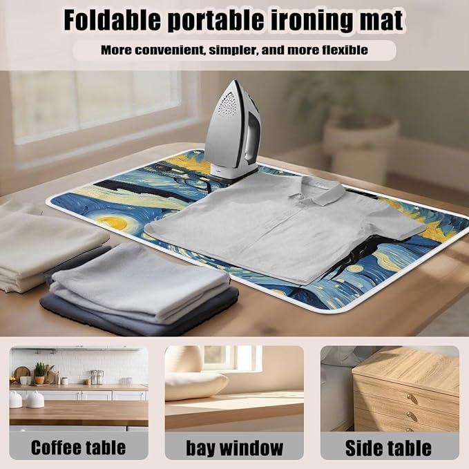 The Starry Night Dog Pattern Ironing Mat Foldable Ironing Pad Portable Board - Image 4