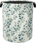 Sage Green Plant Large Clothes Hamper Bag by Gearsly