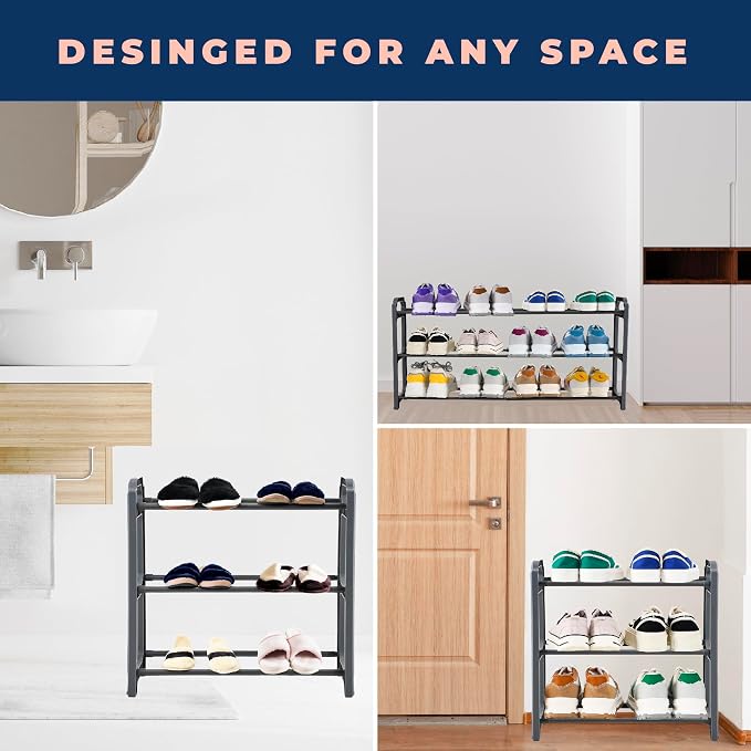 Happhom 3-Tier Expandable Shoe Organizer - Image 6