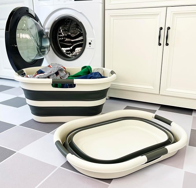 SAMMART 40L Collapsible Plastic Laundry Basket - Image 3
