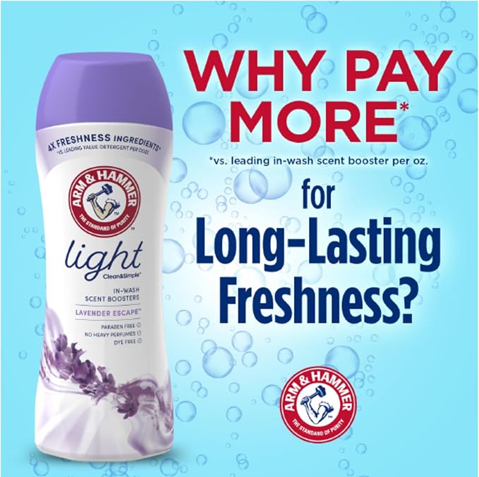 Arm & Hammer Light In-Wash Scent Booster Lavender Escape 24oz - Image 6