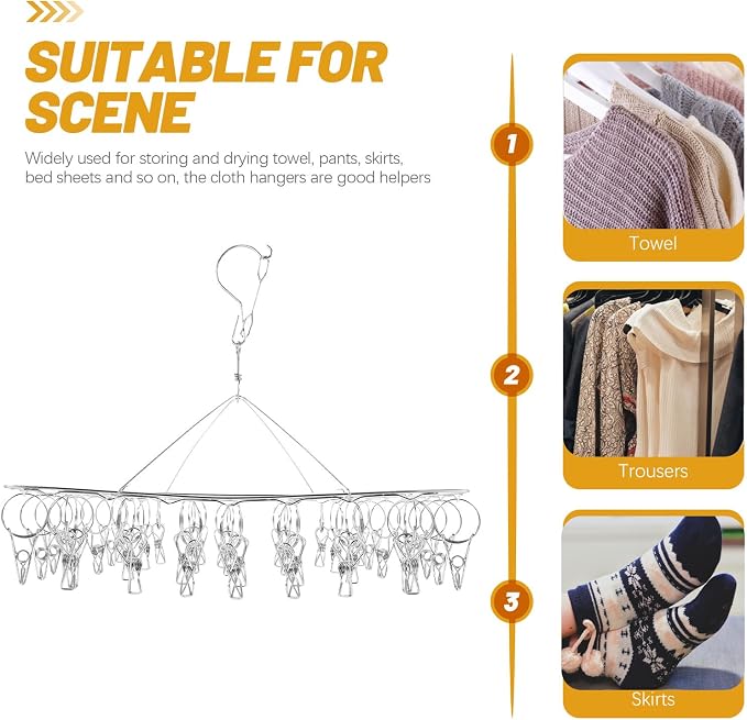 Stainless Steel Windproof Clothes Drying Rack - Image 7