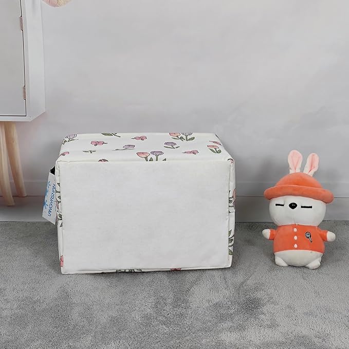 LANGYASHAN Rectangular Storage Bin Collapse Canvas Fabric Cartoon Storage Basket - Image 8