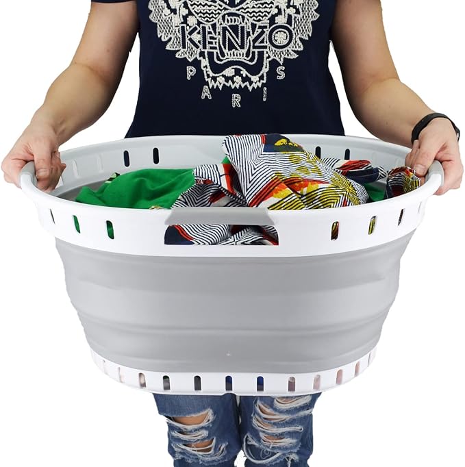 SAMMART 25L Collapsible Plastic Laundry Basket - Image 6