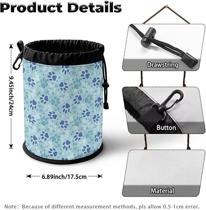 Clothespin Bag Holder Outside, Pet Paw Print Star Multiple Hanging Methods - Image 7