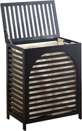 Laundry Hamper with Lid, Bamboo Clothes Laundry Basket with Handles, Removable by Kitsanery