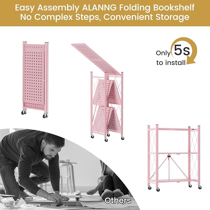 ALANNG Heavy Duty 3-Tier Folding Shelf - Image 5