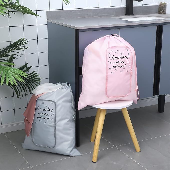 2 Pcs Travel Laundry Bag Washable Dirty Clothes Bag - Image 5