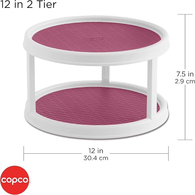Copco Non-Skid 2 Tier Pantry Cabinet Lazy Susan Turntable - Image 2