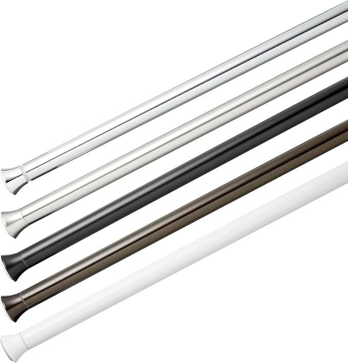 Amazon Basics Shower Curtain Tension Rod, Adjustable Length - Image 5