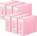 6 Pack Bed Sheet Closet Organizers and Storage, Sturdy Foldable Storage by StorageTastic