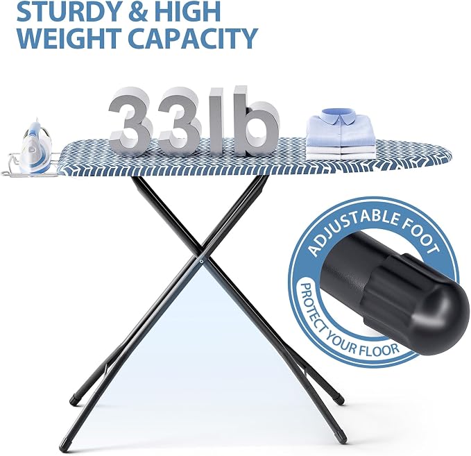 KINGBOARD Foldable Ironing Board Full Size, Iron and Ironing Board Set Standard - Image 4