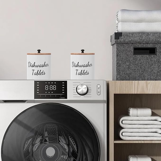 2Pcs Wooden Laundry Pod Container - Image 9