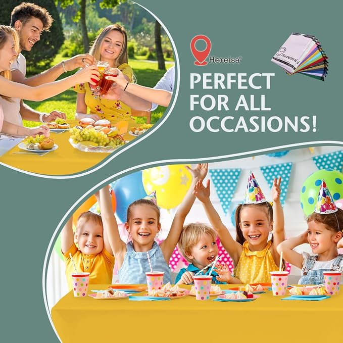 Disposable Plastic Tablecloth 54x108 Inch Rectangle - Image 7