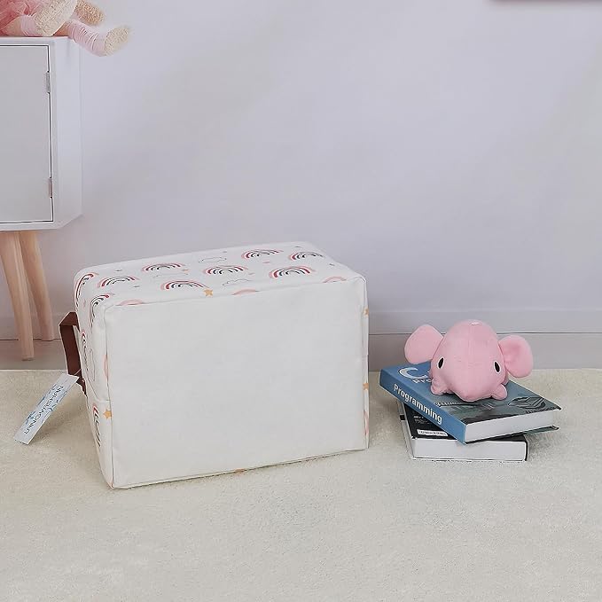 LANGYASHAN Rectangular Storage Bin Collapse Canvas Fabric Cartoon Storage Basket - Image 8