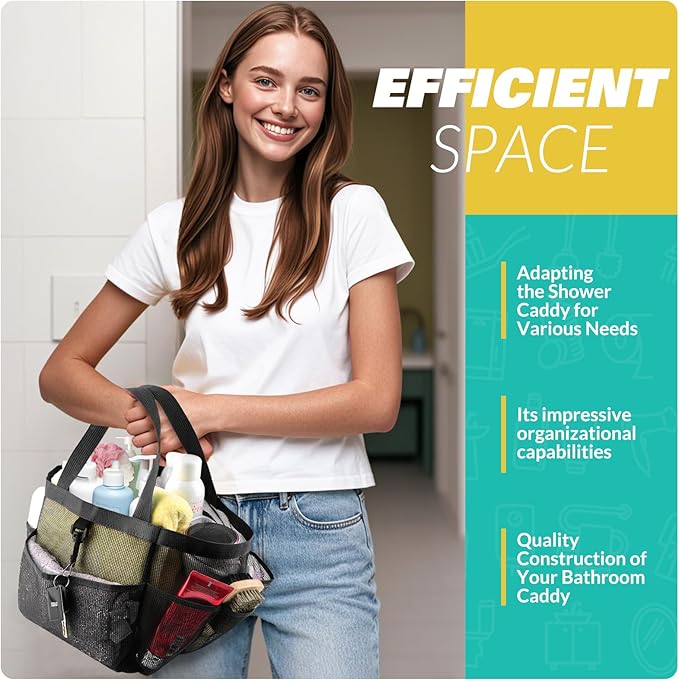 Mesh Shower Caddy Portable for College Dorm Room Essentials - Image 6