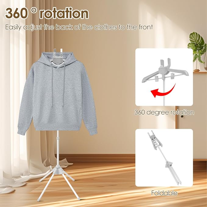 Adjustable Garment Steamer Hanger Strong Load Capacity Easy to Install Clothes - Image 7